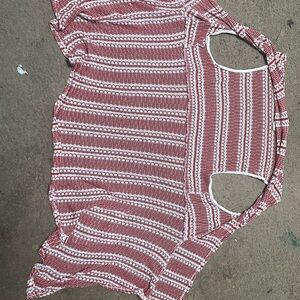 American Rag Red and White Patterned Jacket